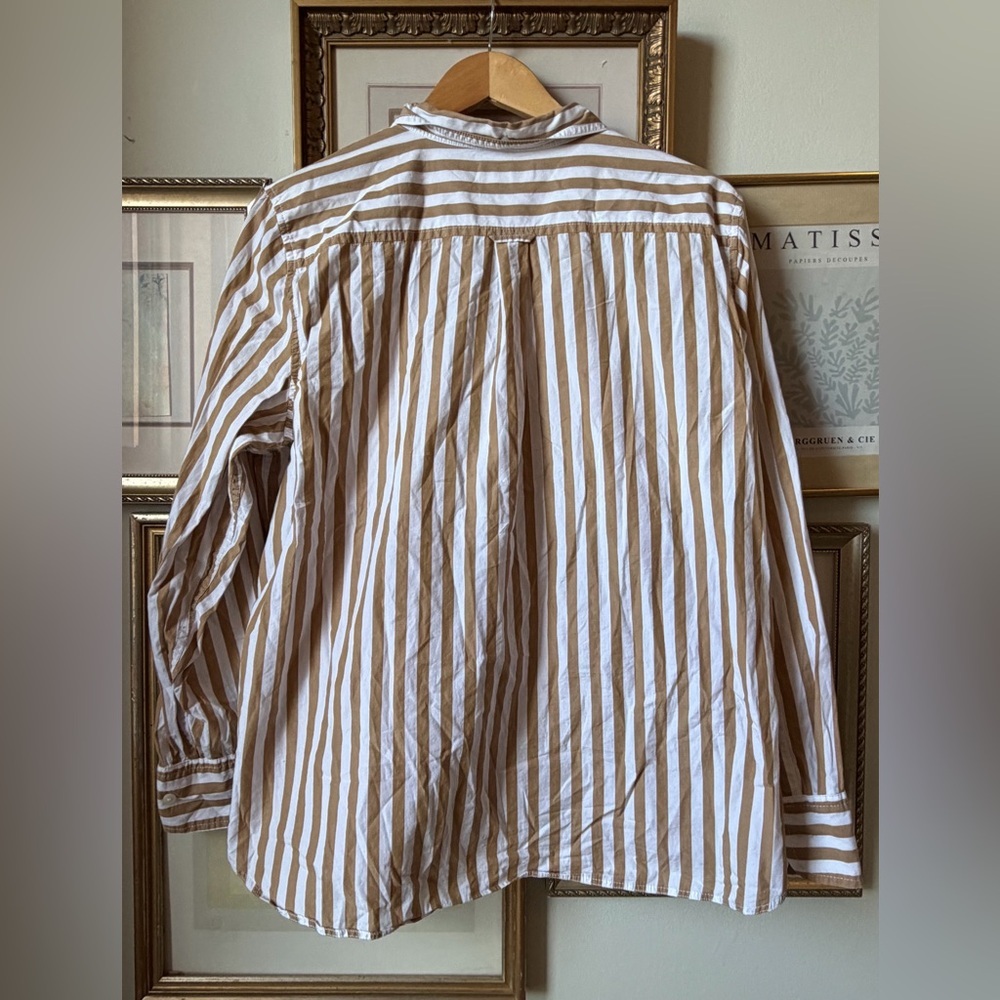 J. Crew Classic-fit washed cotton poplin shirt in stripe 8 - Picture 4 of 8